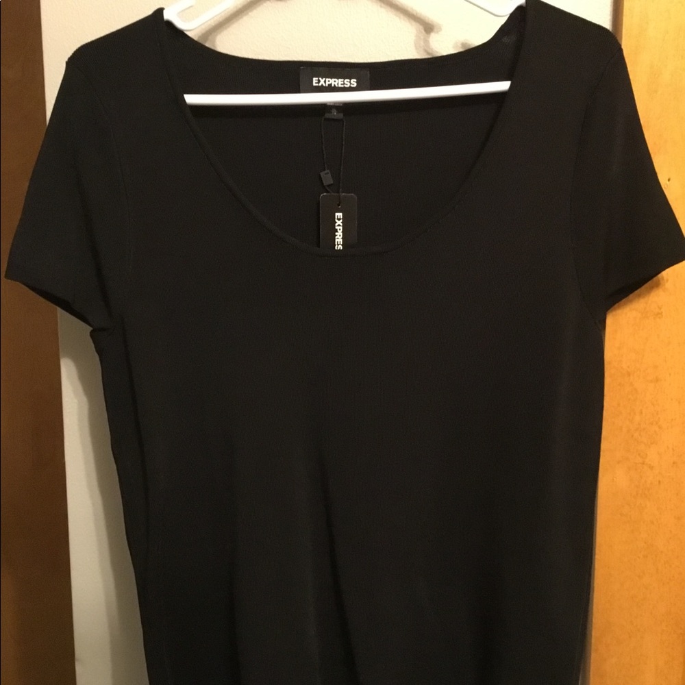 Express Scoop Neck Short Sleeve Sweater